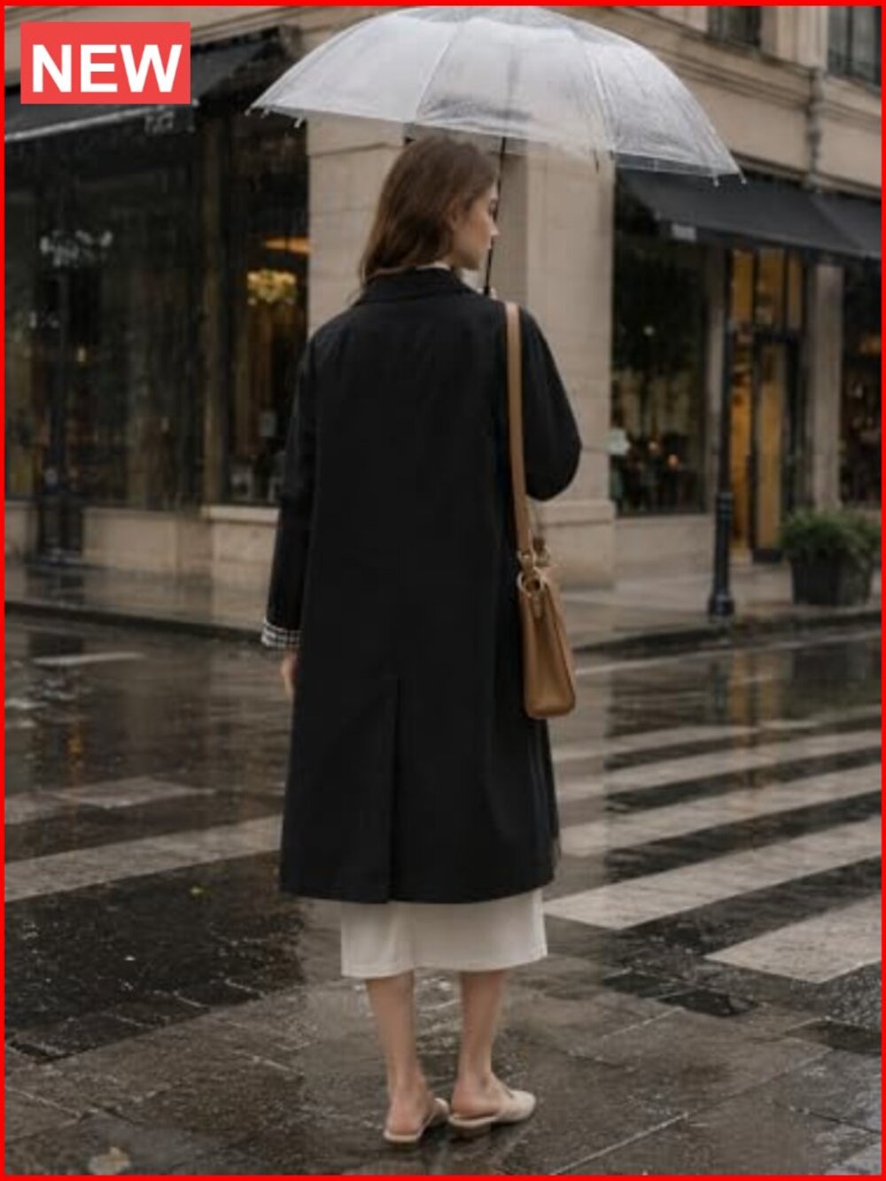 Waterproof Trench Coat Single Breasted Lightweight with Deep Pockets Travel - Picture 5 of 7